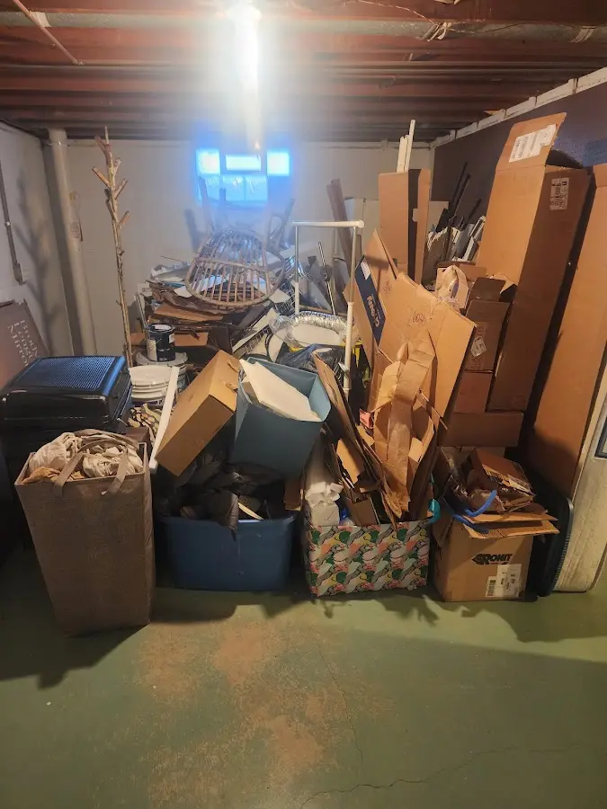 Roll-off dumpster container at job site for 6 Yard Dumpster Rental in View Park-Windsor Hills